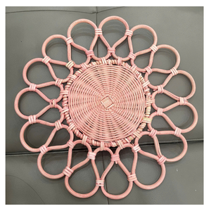 Beau napperon rond en rotin fait à la main, décoration de salle à manger écologique naturelle, exportation en gros du Vietnam - Product Image 5
