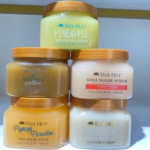 Exfoliante Corporal Orgánico de Azúcar y Manteca de Karité Tree Huts - Sin Fragancia, para Venta al por Mayor en Aromas Cotton Candy, Coco Colada y Tropic Glow - Product Image 1