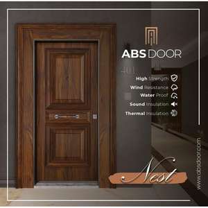 Puerta de Entrada de Diseño Artesanal Moderno de Madera ABSDOOR NEST, Alta Seguridad, Aislamiento Térmico y Acústico, para Villas y Apartamentos, Garantía de 3 Años - Product Image 5