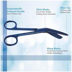 Tijeras de vendaje multiusos Tijeras Lister afiladas y confiables para kits de emergencia, primeros auxilios, uso quirúrgico y médico - Product Image 6