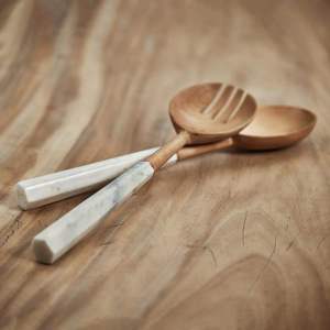 Simple Design <b>Salad</b> Serving Cutlery Sets of mango Wood <b>Salad</b> <b>Spoon</b> & <b>Salad</b> Fork Serving Sets with Natural Wood Color for Home - Product Image 2