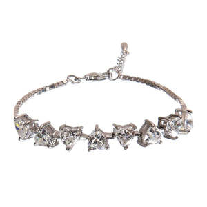 Pulsera de tenis CLARA de plata de ley 925 con circonita suiza, regalo solitario de San Valentín para mujeres y niñas - Product Image 1