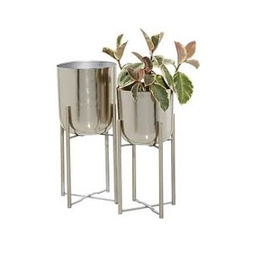 Pot de fleurs en fer noir pour usage intérieur, décoration de la maison, pot rond pour plantes d'intérieur, pour le jardin - Product Image 2