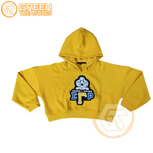 Sigma Gamma Rho personnalisé sweat à capuche brodé en molleton de coton sororité pull de haute qualité vêtements grecs sweats à capuche courts pour femmes - Product Image 4