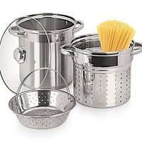 Ensemble de casseroles personnalisé, casserole multifonction, cuiseur vapeur en acier inoxydable, casserole à nouilles, friteuse à tempura avec panier