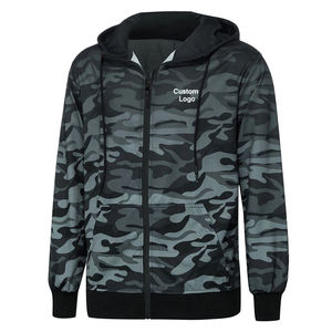 2024 Regular Fit Men's Winter Hoodie Zipper for 100% Cotton <b>Fleece</b> Windproof Breathable <b>Black</b> - Product Image 6