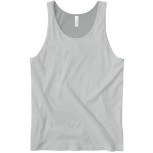 Camiseta sin mangas de lona Bella gris brezo unisex, diseño personalizado de tres mezclas, hecho de algodón, construye tu propia marca - Product Image 4