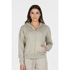 Ensemble de survêtement réversible à capuche en coton épais coupe-vent 100 % coton, grande taille, beige, pour l'hiver - Product Image 1