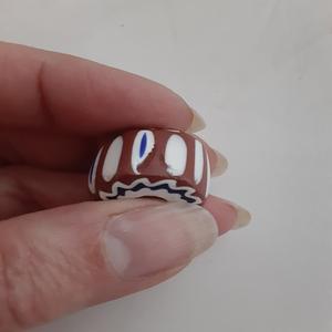 Antique 6-Couche Chevron Baril Motif Rare Vénitien Africain Commerce Cristal Lampwork Perles De Verre Multi-Taille En Vrac En Gros - Product Image 3