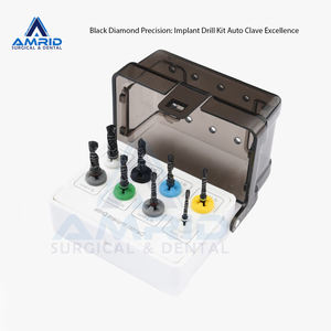 Kit de taladros de implante dental de 8 piezas, recubierto de titanio dorado con soporte de fresa gratis, equipos dentales CE - Product Image 5