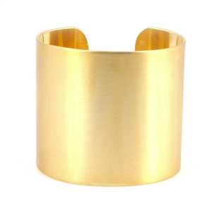 925 Sterling <b>Silver</b> Thick <b>Cuff</b> <b>Bracelet</b> Fashion Yellow Color - Product Image 3