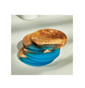 Posavasos de madera de resina epoxi redondo personalizado de alta calidad con posavasos de artículos de vajilla de granja Venta caliente - Product Image 6