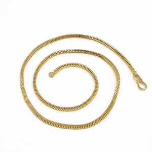 Collier chaîne serpent en micro-or 14K 18K 24K en gros, chaîne tendance, chaîne en laiton, design de chaîne moderne, chaîne de style serpent. - Product Image 1