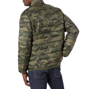 Blouson matelassé long et fin à capuche pour homme, léger, confortable et respirant, avec logo frontal, idéal pour le printemps – Fabrication usine - Product Image 2