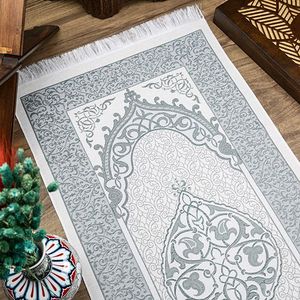 พรมสำหรับการสวดมนต์แบบอิสลาม,พรมเช็ดเท้ามุสลิม Namaz Sala Sajadah และ Namaz Seccade ตุรกี - Product Image 2