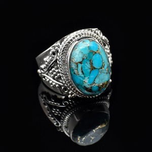 Promise <b>Ring</b> Turquoise Handmade Natural Gemstone <b>Spinner</b> <b>Ring</b> 925 Sterling Silver Solid Jewelry Wedding Gift Fine Sliver Jewelry - Product Image 2
