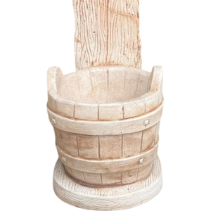 Fontana da Giardino in Cemento con Modello a Corda 29x36xh.89cm, Rubinetto Non Incluso - Product Image 6