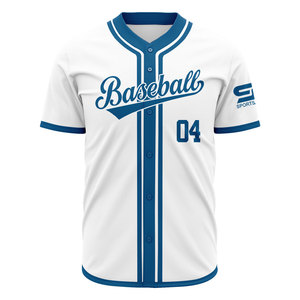 Uniformes de baseball respirants à col en V et sublimation personnalisés de haute qualité Maillots unisexes en polyester Nom de l'équipe avec logo personnalisé pour adultes - Product Image 4