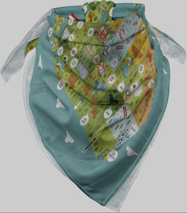 Pañuelo de Algodón Estampado Personalizado al por Mayor, Bonito Pañuelo Cuadrado de Diseño Hecho a Mano para Mujer, Otros Tipos de Pañuelos - Product Image 3