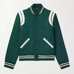 Veste universitaire d'hiver de haute qualité veste en laine pour hommes Patchwork tissu respirant matériel OEM veste d'hiver pour hommes - Product Image 3