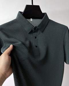 Camiseta de Alta Calidad, Mezcla de Spandex/Algodón, Lisa, Teñida, Transpirable, de Secado Rápido, Antiarrugas, Manga Corta, Corte Regular, con Logotipo - Product Image 3