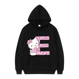 2025 Summer <b>Black</b> Letter Cartoon Sweatshirt Long-Sleeved Hoodies for Men and Women Digital Printing Hoodies Clothes - Product Image 2