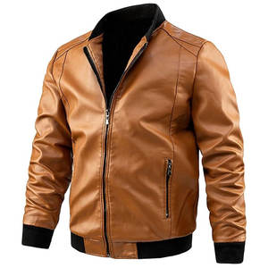 Blouson aviateur en cuir léger, confortable pour tous les jours, blouson aviateur en cuir de qualité supérieure, style classique tendance - Product Image 1