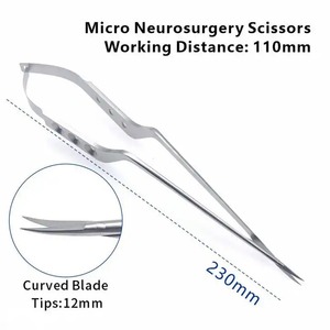 Micro ciseaux de neurochirurgie Instruments microchirurgicaux Micro ciseaux en acier inoxydable fabriqués au Pakistan par Zuol - Product Image 6