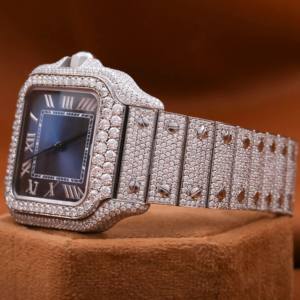 Montre de luxe pour homme en or blanc avec diamants en moissanite, style hip-hop original, VVS, testeur fantaisie, montre glacée tendance - Product Image 4