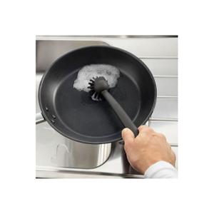 Spazzola per piatti in plastica con ventosa nera - Product Image 4