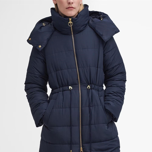 Chaqueta larga acolchada para mujer hecha a medida de alta calidad, precio al por mayor, ropa de calle de invierno, abrigo, chaqueta vaquera de tela a la moda - Product Image 5