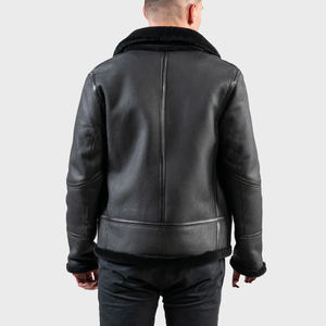 Chaqueta de bombardero de cuero con capucha de alta calidad/chaquetas de cuero para hombre/chaqueta de cuero de Pakistán personalizada y al por mayor - Product Image 5