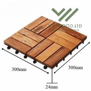 กระเบื้องไม้เชื่อมต่อกัน12ไม้ระแนงไม้ติดตั้งง่ายเป็นมิตรกับสิ่งแวดล้อมพลาสติกพีวีซีไม้สักกลางแจ้ง - Product Image 3