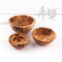 Handgemaakte groothandel olijfhouten kommen, milieuvriendelijk, ArtisRaw, stijlvol, modern, decoratief houten serviesgoed, diverse maten, geschikt voor serveren