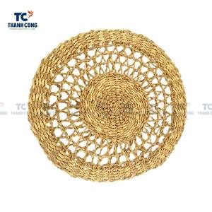 Meilleur article pour 2025 napperon de table fait à la main plaque de chargeur en rotin rond tissé rotin naturel - Product Image 6