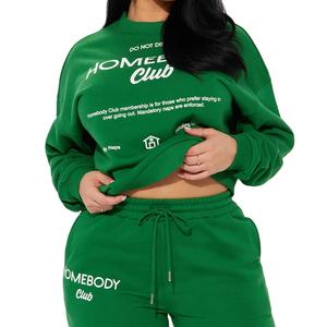 Nuevo conjunto de pantalones de dos piezas, ropa deportiva, chándal para mujer, chándal informal con estampado de serigrafía para mujer - Product Image 1