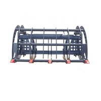 Râteau à racines en métal CF Premium pour déplacer les roches de forme irrégulière, les bûches, les débris de broussailles - Accessoire d'équipement agricole pour 3-6 tonnes