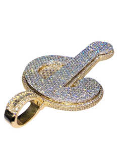 Collar con Colgante de Diamante Moissanite con Inicial P Personalizado al por Mayor, Diseño Impresionante, Elaborado en Oro Amarillo de 18K, Certificado por GRA - Product Image 3