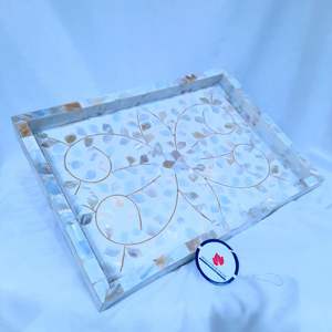 Proveedor y exportador líder de la India Exquisita bandeja para servir con incrustaciones de madreperla y hueso para el fabricante de Navidad - Product Image 3