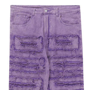 Pantalon empilé pour hommes en toile de haute qualité décontracté taille élastique conception légère épaisseur personnalisable concevoir votre propre vente en gros - Product Image 5