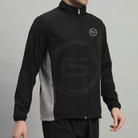 Chaqueta Deportiva de Invierno Personalizada con Cuello Alto y Logotipo Frontal, de Alta Calidad, Secado Rápido y Transpirable para Hombre, Talla Adulto