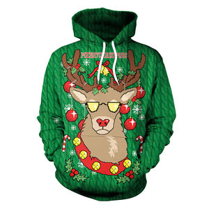 2025 Factory Direct Sale <b>Men's</b> <b>Christmas</b> <b>Hoodies</b> with Custom Logo Solid Color Embroidery Design 3D Pattern for Winter Season - Product Image 4