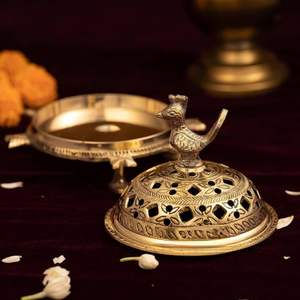 Doop Dani sambrani loban Burner ทองเหลืองปักธูปทองเหลือง - Product Image 3