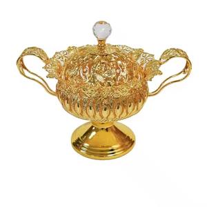 Bol de dates décoré d'or de découpe au laser de concepteur de vente chaude avec la conception étonnante de bouton en cristal - Product Image 5