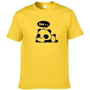 Camiseta de verano de manga corta con estampado de dibujos animados personalizado para hombre 100% algodón Top patrón sólido ropa de talla grande - Product Image 1