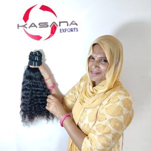 En gros 100% Bundle de Pas Cher Vietnamien Naturel Couleur Brute Noir Femmes Profonde Vague Extensions Cheveux Indiens Double Trame Machine - Product Image 5