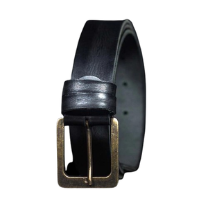 Cinturón de hebilla de Pin genuino de cuero negro OEM de alta calidad para hombre al por mayor 2025 cinturones personalizados de Jeans informales de diseño elegante para hombre - Product Image 3