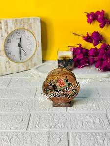 ชุดที่รองแก้วลายช้างหินอ่อนราคาดีที่สุดสำหรับห้องรับประทานอาหารงานหัตถกรรมหินสไตล์ทางศาสนาสำหรับโรงแรมห้องครัว - Product Image 4