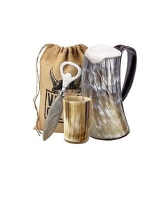 Traditional Natural Horn <b>Mug</b> For Beer Mead Drinking Rustic Handmade Drinkware - Product Image 3