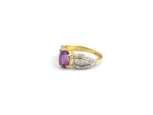 <b>Amethyst</b> Oval Gemstone 925 Sterling Silver February Birthstone Wedding <b>Ring</b> For Women - Product Image 2